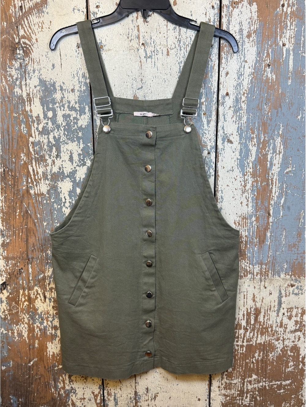 Mi Ami Green Overall Mini Dress size XLarge XL